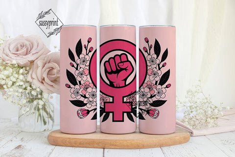 Feminist Power Tumbler Wrap Sublimation sassyprint 