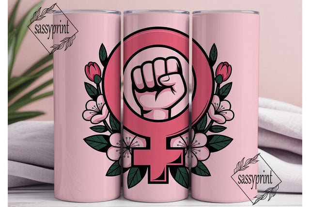 Feminist Power Tumbler Wrap Sublimation sassyprint 