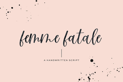 Femme Fatale Modern Calligraphy Script Font Beck McCormick 