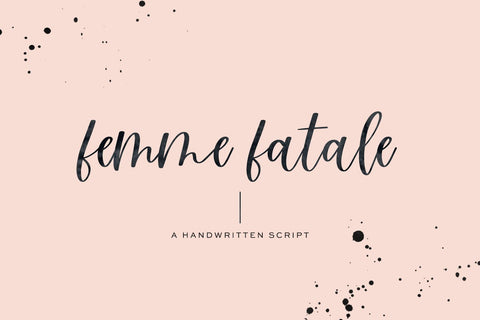 Femme Fatale Modern Calligraphy Script Font Beck McCormick 