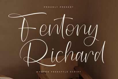 Fentony Richard - Modern Freestyle Script Font Letterena Studios 