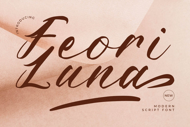 Feori Luna - Modern Script Font Font Letterena Studios 