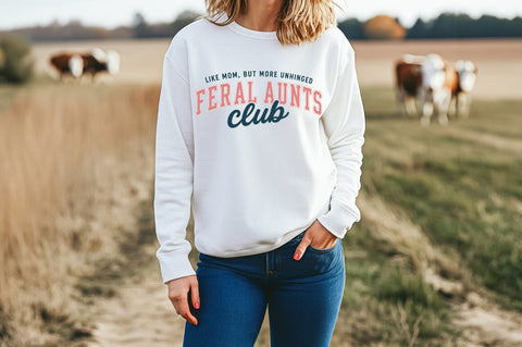 Feral Aunts Club SVG, Funny Aunt Shirt Design SVG Pickled Thistle Creative 