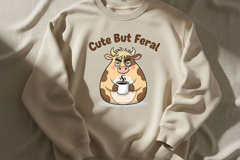 Feral Cow Png Bundle, Funny Cow Png Collection, Cute Sassy Cow Clipart Set, Sarcastic Farm Animal Designs, Sublimation Graphics Pack SVG TiffsCraftyCreations 