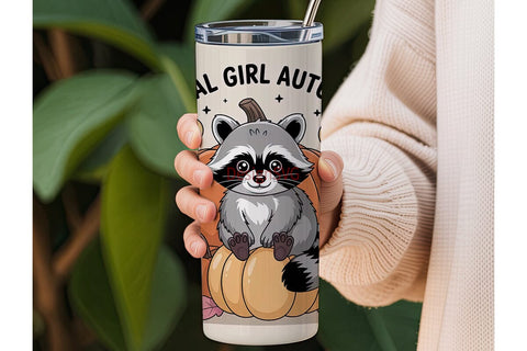 Feral Girl Autumn Tumbler Wrap Sublimation DesignSVG 