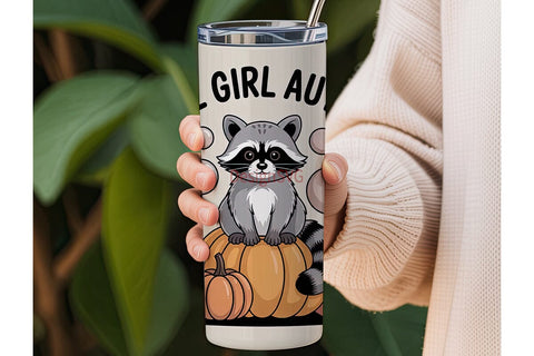Feral Girl Autumn Tumbler Wrap Sublimation DesignSVG 