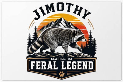 Feral Legend Jimothy Raccoon PNG Wildlife Sublimation Design SVG BillahCrafts 