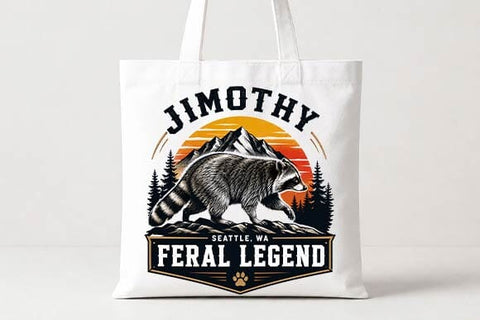 Feral Legend Jimothy Raccoon PNG Wildlife Sublimation Design SVG BillahCrafts 