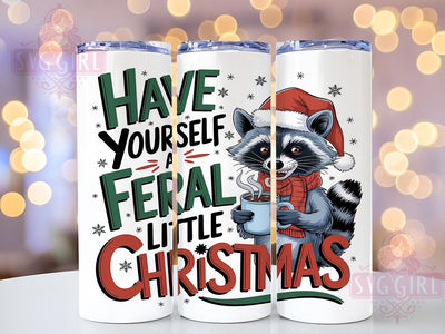 Feral Santa, Christmas Santa, Tumbler Wrap, 20 oz Tumbler, PNG Sublimation, Wild Santa, Holiday Humor, Christmas Wrap Sublimation SvggirlplusArt 