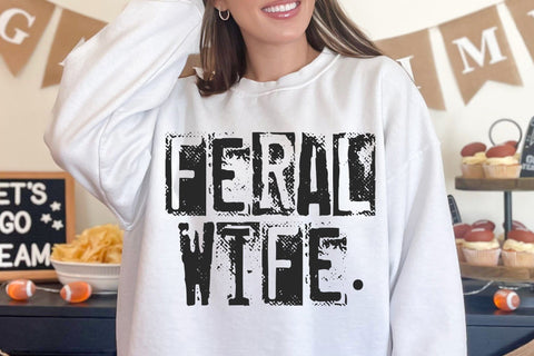Feral Wife Typography Design SVG DesignDestine 
