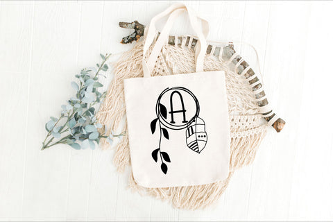 Fern Boho Monogram Font Dm Letter Studio 