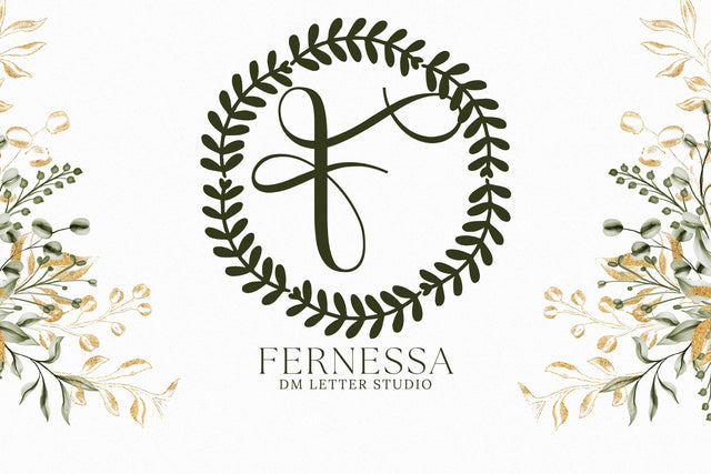 Fernessa Monogram Font Dm Letter Studio 