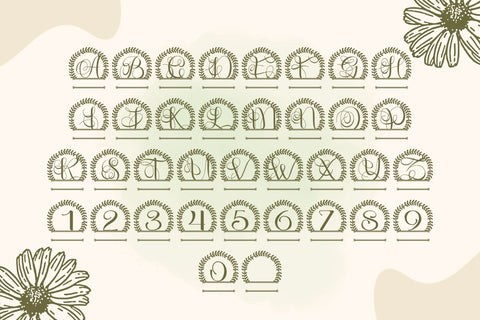 Fernessa Split Monogram Font Dm Letter Studio 