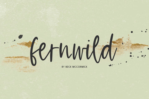 Fernwild Script Font Beck McCormick 