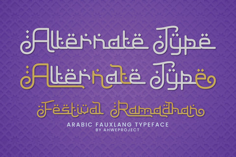 Festival Display Font ahweproject 