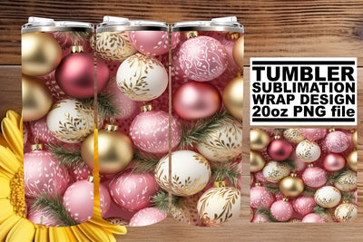 Festive 3D Christmas Pattern Tumbler - Winter Holiday 20oz Sublimation afrosvg 