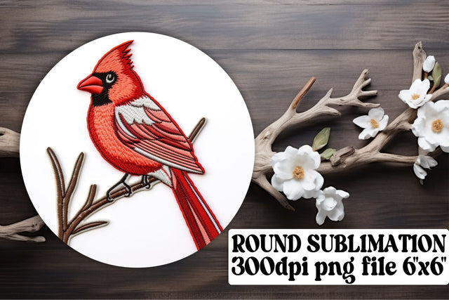 Festive 3D Embroidered Christmas Round Ornament Sublimation Sublimation afrosvg 