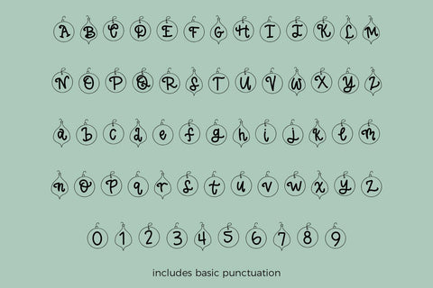 Festive AF Christmas Ornament Font Font Beck McCormick 