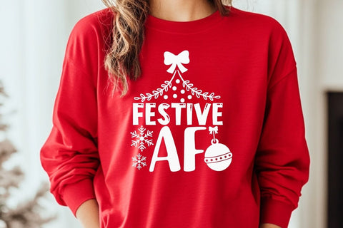 Festive Af| Sarcastic Christmas SVG Cutting Files. SVG CosmosFineArt 