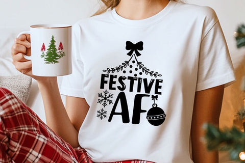 Festive Af| Sarcastic Christmas SVG Cutting Files. SVG CosmosFineArt 