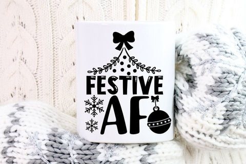 Festive Af| Sarcastic Christmas SVG Cutting Files. SVG CosmosFineArt 