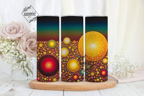 Festive Bokeh Lights 20oz Tumbler Wrap Sublimation sassyprint 