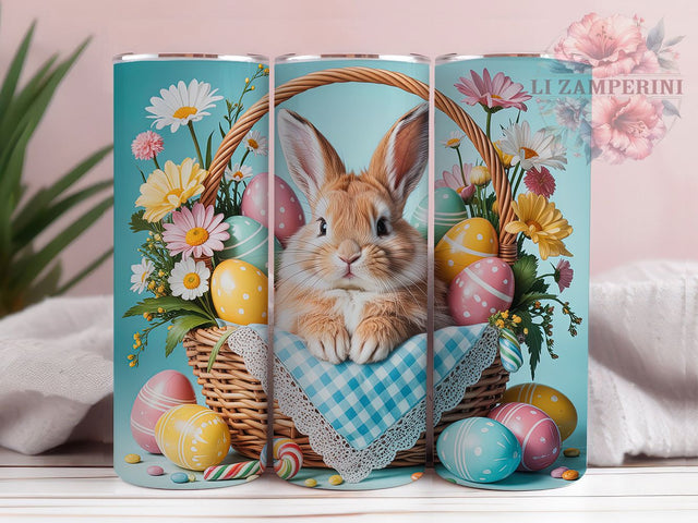 Festive Bunny Egg 20oz Tumbler, Festive Cup Wrap, Spring Holiday Design, Sublimation Tumbler Wrap, 20Oz Tumbler Design, Artistic Easter Cup, Stylish Bunny Egg Wrap Sublimation Li Zamperini 