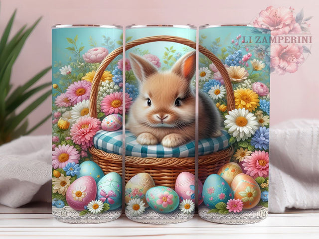 Festive Bunny Egg 20oz Tumbler, Festive Cup Wrap, Spring Holiday Design, Sublimation Tumbler Wrap, 20Oz Tumbler Design, Artistic Easter Cup, Stylish Bunny Egg Wrap Sublimation Li Zamperini 