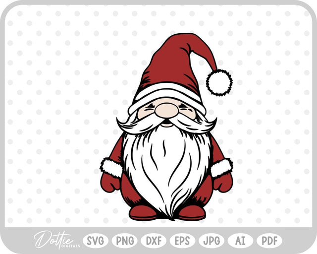 Festive Christmas Gnome SVG DottieDigitals 