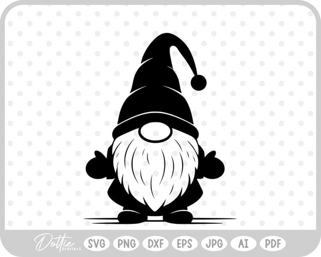 Festive Christmas Gnome SVG DottieDigitals 