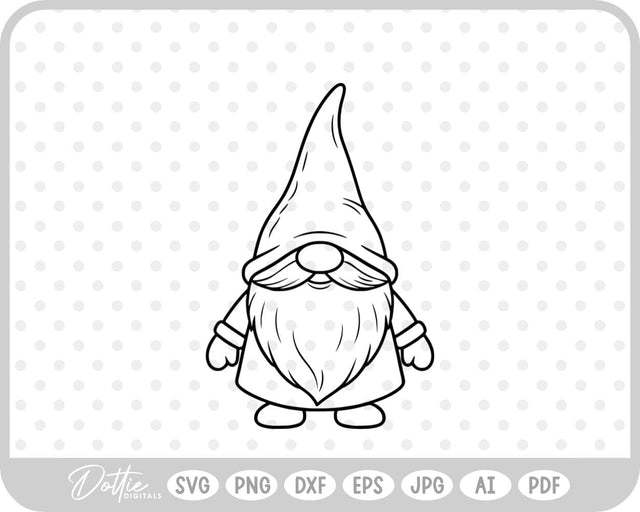 Festive Christmas Gnome SVG DottieDigitals 