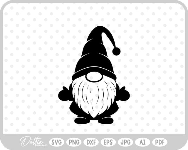 Festive Christmas Gnome SVG DottieDigitals 