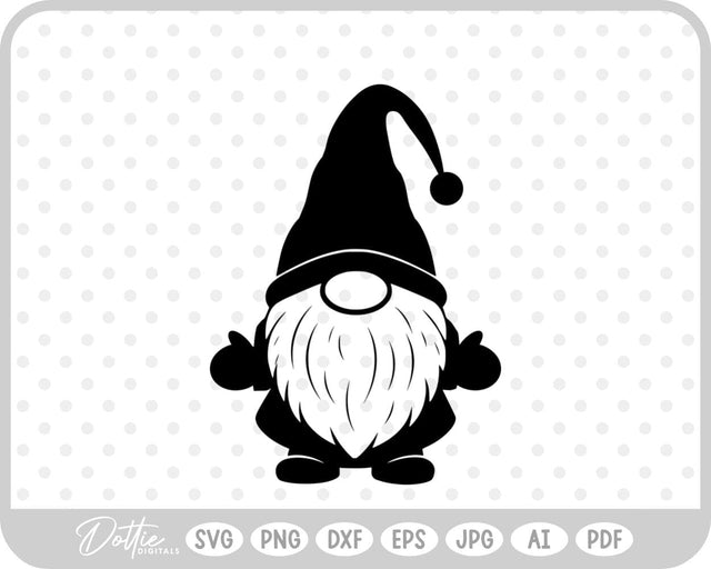 Festive Christmas Gnome SVG DottieDigitals 