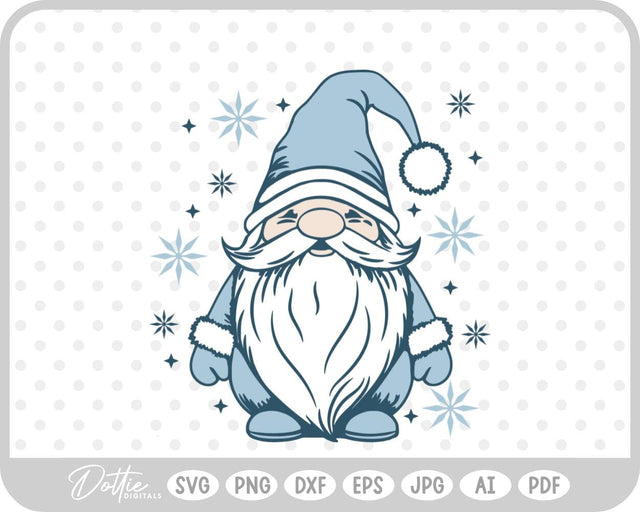 Festive Christmas Gnome SVG DottieDigitals 