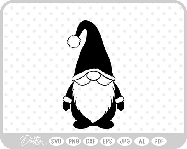 Festive Christmas Gnome SVG DottieDigitals 