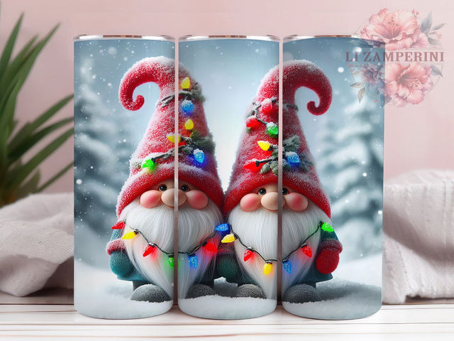 Festive Christmas Gnome Tumbler, Festive Holiday Elf, Holiday Gnome Art, Cute Christmas Elf, Festive Gnome Design, 20oz Tumbler, Sublimation Design Sublimation Li Zamperini 