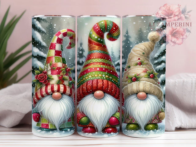 Festive Christmas Gnome Tumbler, Holiday Gnome Art, Gnome Tumbler, 20Oz Wrap Design, Christmas Sublimation, Festive Gnome, Holiday Tumbler Sublimation Li Zamperini 