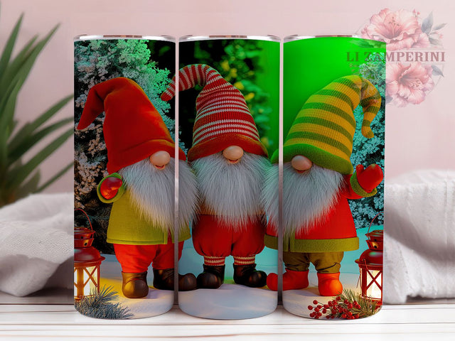 Festive Christmas Gnome Tumbler, Holiday Gnome Art, Gnome Tumbler, 20Oz Wrap Design, Christmas Sublimation, Festive Gnome, Holiday Tumbler Sublimation Li Zamperini 