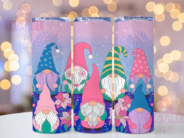 Festive Christmas Gnome Tumbler, Holiday Tumbler Design, 20Oz Sublimation, Cute Gnome Art, Festive Printable, Winter Gnome Wrap, Christmas Theme Design Sublimation SvggirlplusArt 