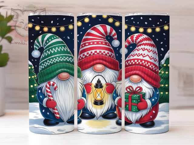 Festive Christmas Gnome Winter Tumbler, Holiday Wrap, Cute Winter Design, 20Oz Tumbler, Sublimation Design, Festive Vibes, Nordic Gnome Sublimation Lara' s Designs 