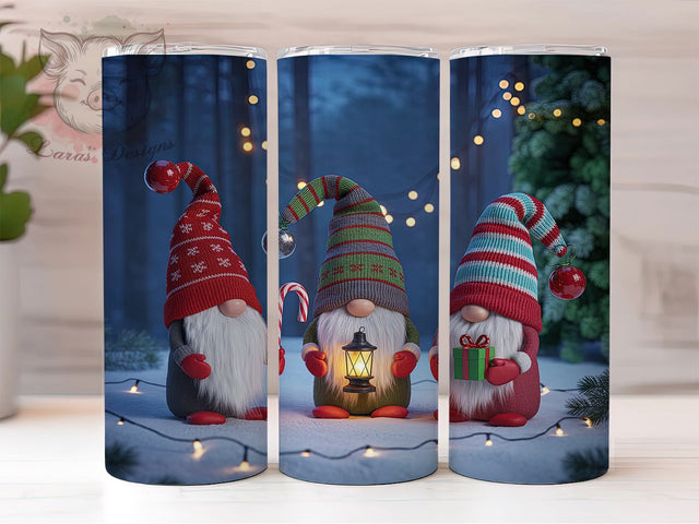 Festive Christmas Gnome Winter Tumbler, Holiday Wrap, Cute Winter Design, 20Oz Tumbler, Sublimation Design, Festive Vibes, Nordic Gnome Sublimation Lara' s Designs 