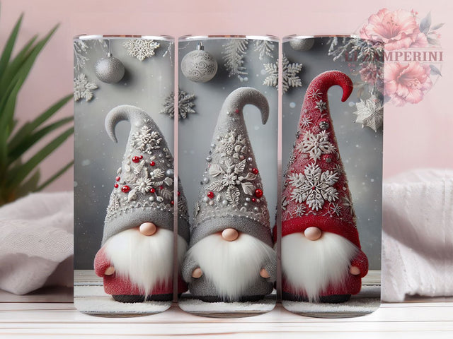Festive Christmas Gnomes Holiday Tumbler, Festive Gnome Wrap, Holiday Gnome Sublimation, Cute Winter Cup, 20Oz Skinny Tumbler Wrap, Whimsical Christmas Mug, Nordic Gnome Design Sublimation Li Zamperini 