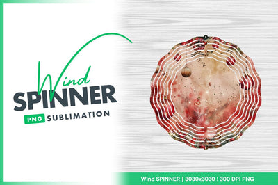 Festive christmas holiday decoration wind spinner round png Sublimation Regulrcrative 