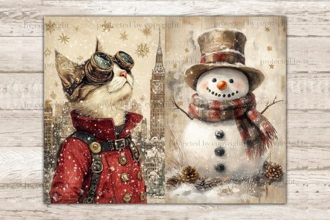 Festive Christmas Junk Journal Pages | Whimsical Printable SVG GlamArtZhanna 