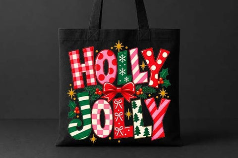 Festive Christmas Lettering PNG – Plaid Typography SVG BillahCrafts 