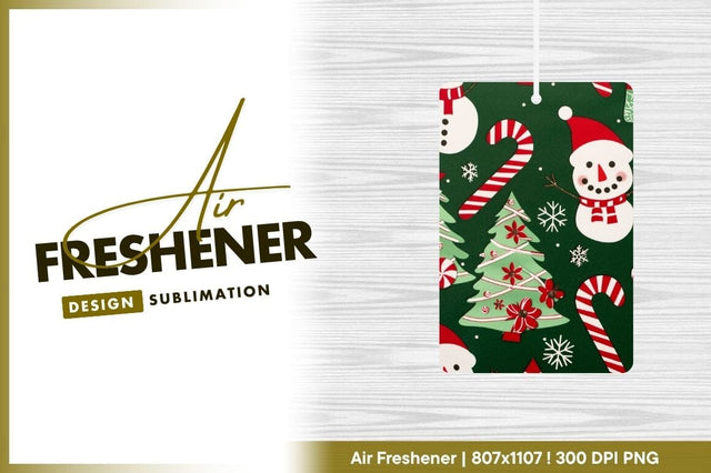 Festive Christmas Pattern with Snowmen Candy Canes and Christmas Trees on Green Background Sublimation Regulrcrative 
