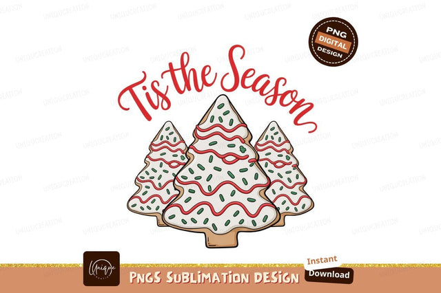 Festive Christmas Tree Cookies trees holiday Sublimation Designangry 