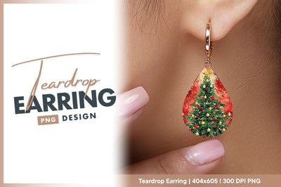 Festive christmas tree red background ornaments illustration Sublimation Regulrcrative 