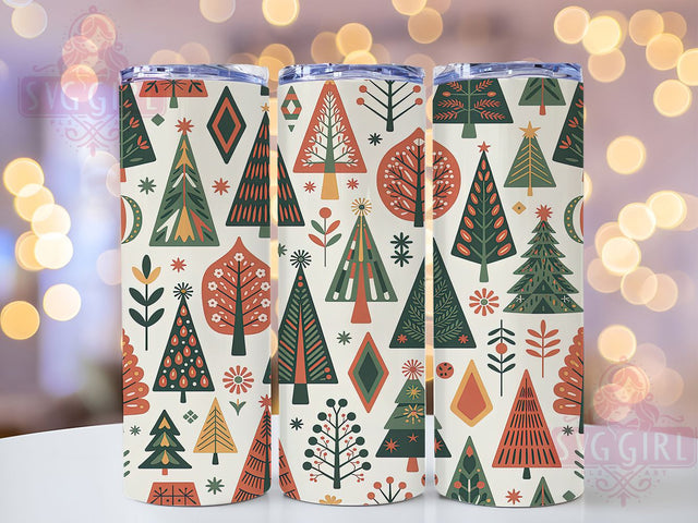 Festive Christmas Tree Tumbler, Festive Wrap, Holiday Design, Winter Tumbler, Seasonal Pattern, 20oz Tumbler, Sublimation Print Sublimation SvggirlplusArt 