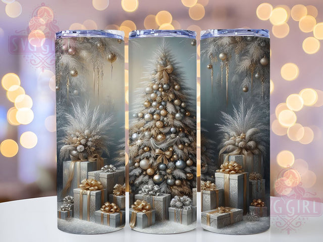 Festive Christmas Tree Tumbler, Holiday Tree Art, Christmas Tumbler, 20Oz Wrap Design, Christmas Sublimation, Festive Tree Design, Winter Holiday Art Sublimation SvggirlplusArt 